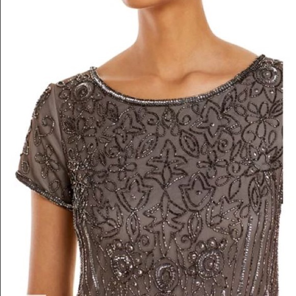 Adrianna papel beaded gray gown - Picture 3 of 3